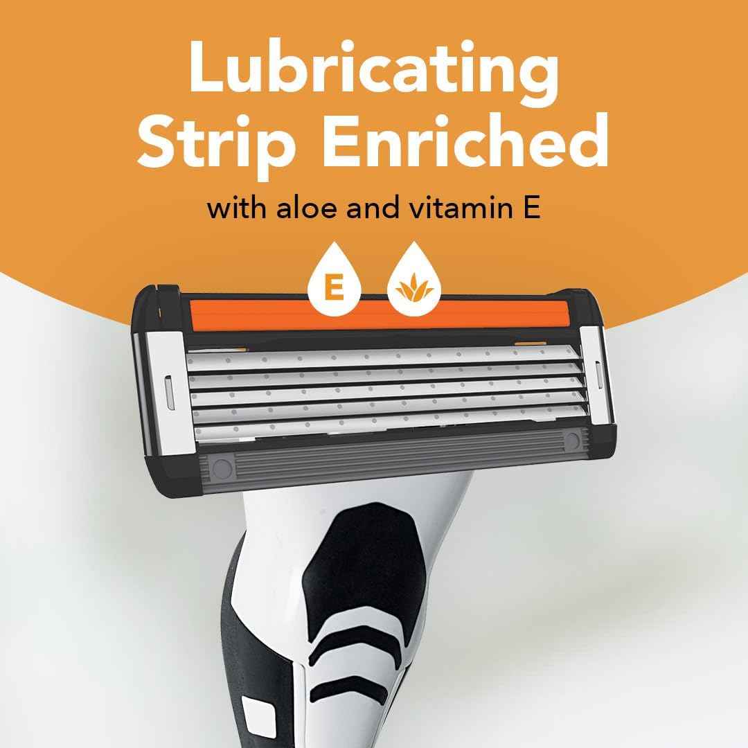 BIC Flex 5 Refillable Men's 5 Blade Razors, Holiday Grooming for a Smooth Shave, 1 Handle and 12 Cartridges-Pack, Stocking Stuffers