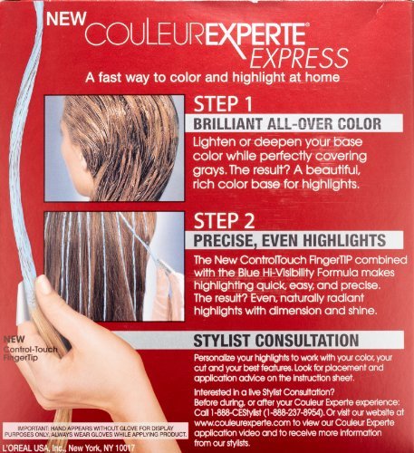 L'Oreal Paris Couleur Experte 2-Step Hair Color & Highlights Kit - Toasted Coconut 8 Medium Blonde
