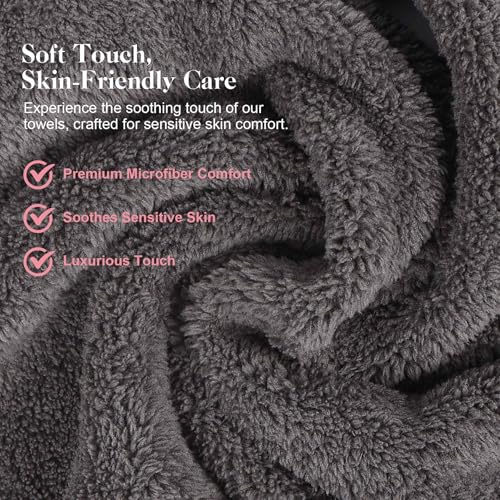 Spa Facial Towels Microfiber 15x23.5 Inch U-Shape Split Design - Soft & Absorbent