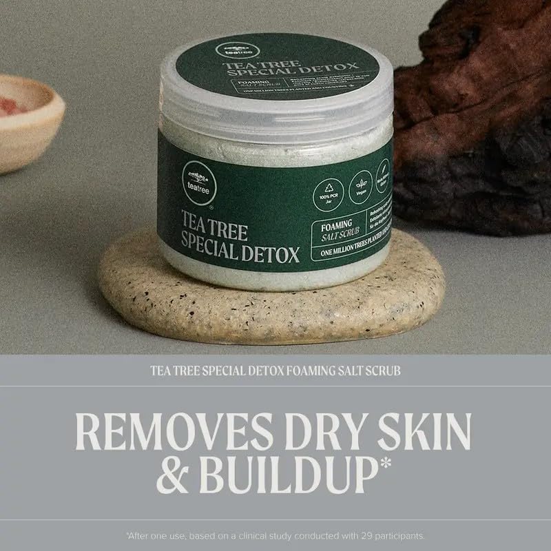 Tea Tree Salt Scrub for Scalp Detox & Exfoliation - 6.5 oz