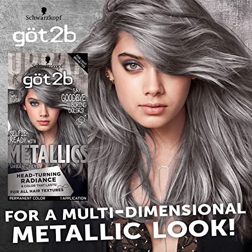 Got2B Metallics Permanent Hair Color Duo - Dusty Silver & Silver