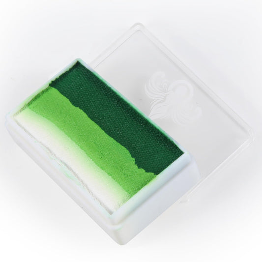 Anka Bella Professional Water Activated 1-Stroke Split Cake Face Paint（Green Fields）30gm,Hypoallergenic, Non-Toxic,Face Body Painting Makeup
