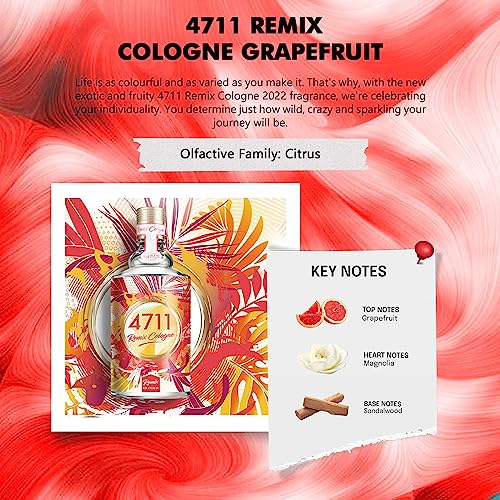 4711 Remix Cologne 2022 Citrus Fragrance Spray for Men and Women - 3.4 oz