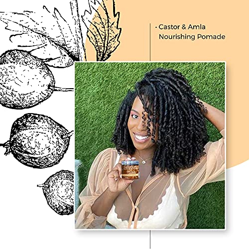 Qhemet Biologics Castor & Amla Nourishing Vegan Hair Pomade for 4C & Coarse Hair