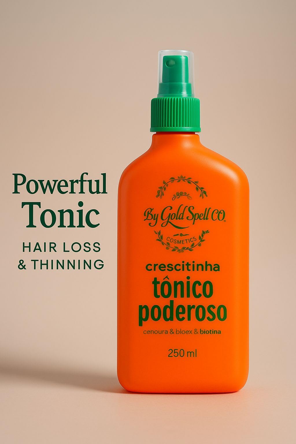 Tonico Poderoso by Gold Spell - Powerful Hair Tonic - 250ml (8.45 oz) | Hair Strengthening & Anti-Hair Loss Treatment