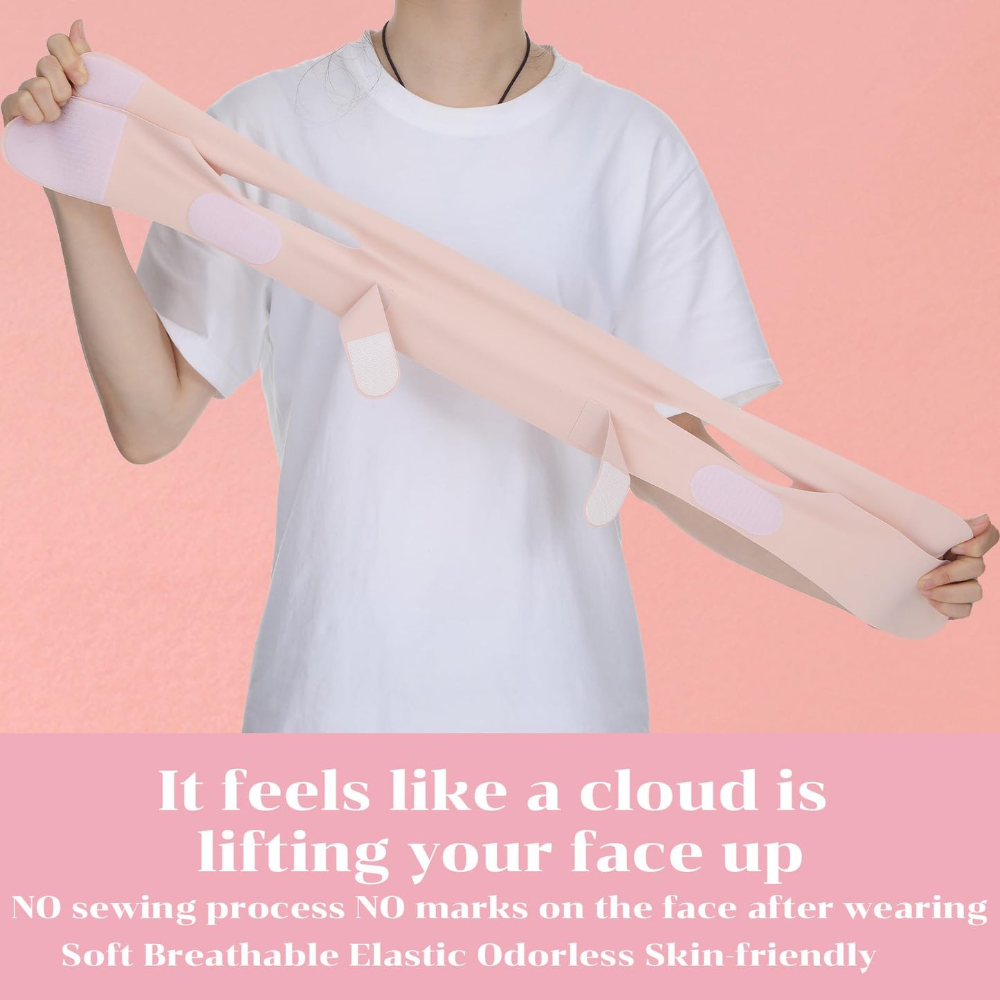 V-Line Lifting Chin Strap for Face Slimming Face Lifting Strap for Double Chin Reducer Reusable Double Chins Straps Faces Slimming Breathable Chins Straps for Women Sleeping Yoga