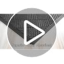 Heavy Duty Waterproof Front Door Mat 4x5 ft - Grey Diamond, Indoor Outdoor Rug