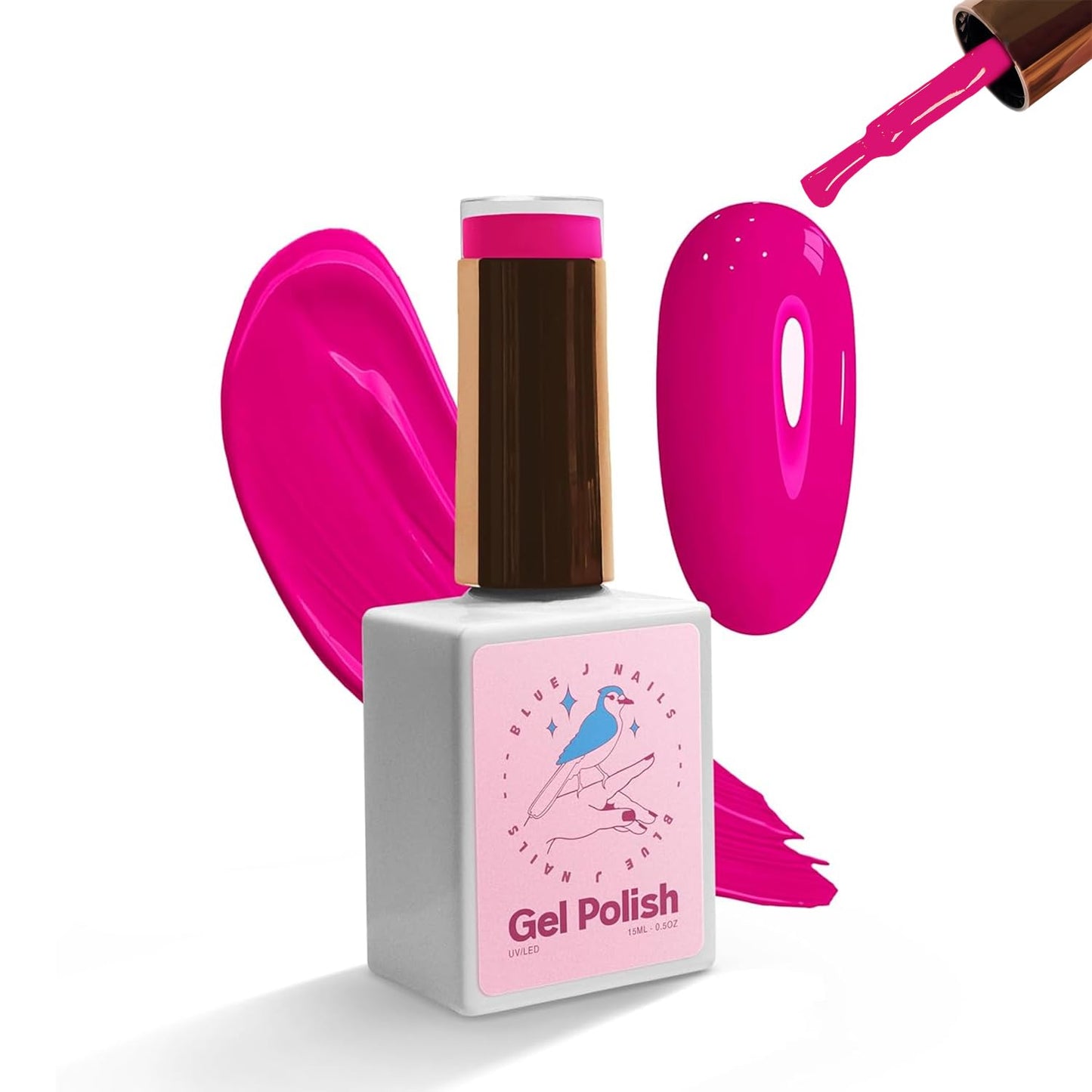 Gel Nail Polish for Long-Lasting Glossy Finish- Fingernail Polish for Salon-Style Manicure at Home- Achieve Professional Results with Vegan Nail Polish- Love Your Nails with Cruelty-Free Color- Pink