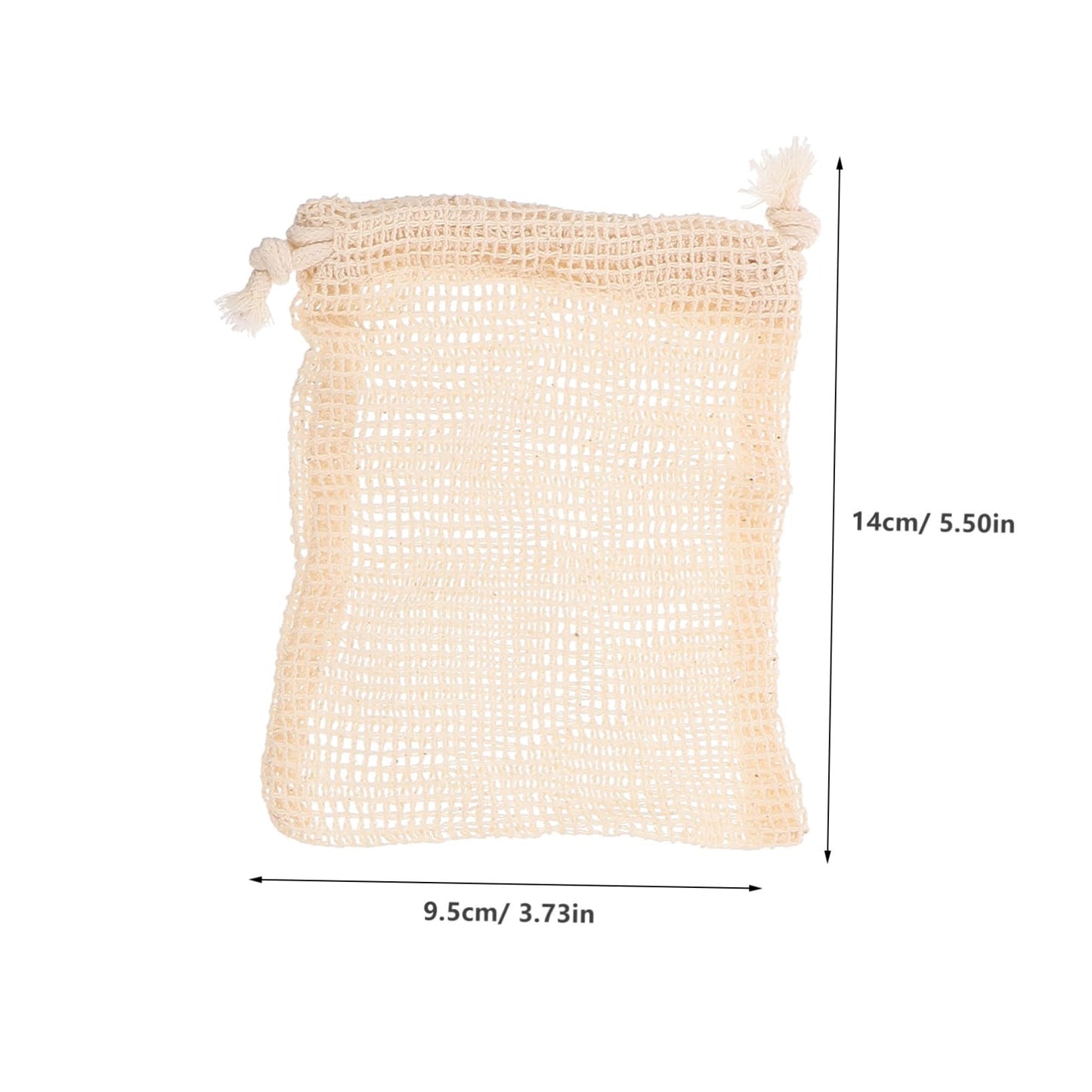 Hoement 8pcs Cotton Soap Storage Bags Drawstring Foaming Pouches for Bathing Exfoliating Mesh Soap Holders Convenient Shower Accessory for and Easy Drying