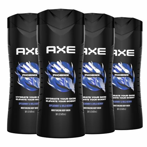 Men's Body Wash Phoenix Crushed Mint & Rosemary 16 Fl Oz Pack of 4