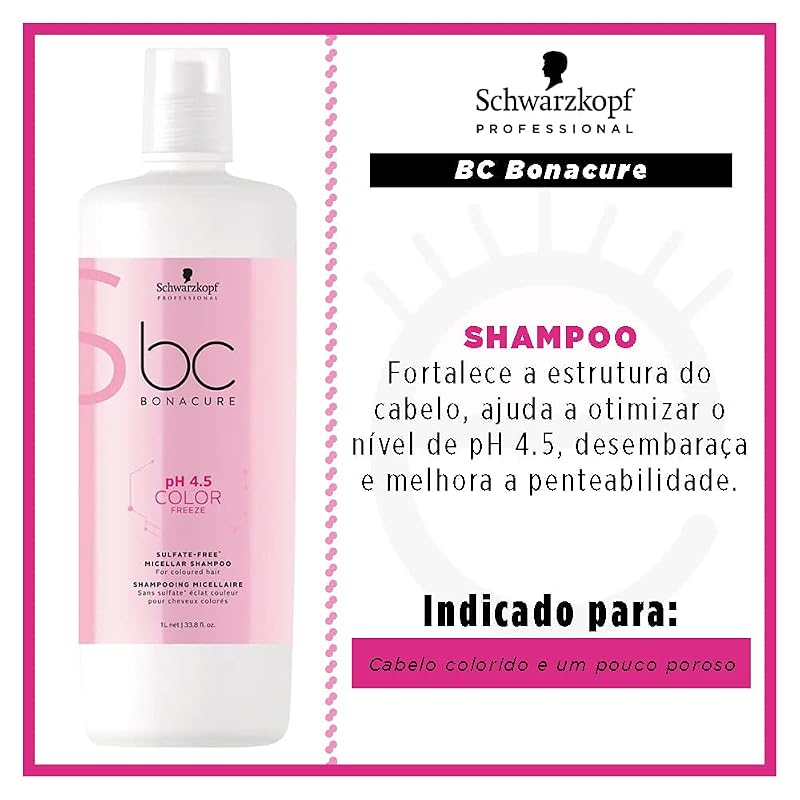 Bonacure Color Freeze pH 4.5 Micellar Sulfate-Free Shampoo 33.8 Fl Oz