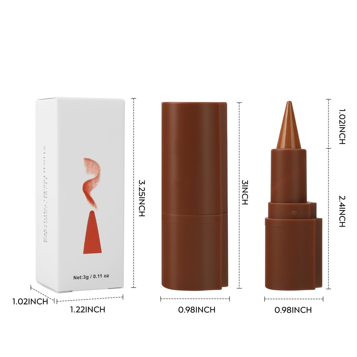 2 in 1 Lip Liner and Lipstick Combo Set, Matte Brown Lip Liner【Smudging Formula】【Long Lasting】【Silky and Smooth】Creamy Lip Pencil Crayon, Tapered Design Create Gradient Lip Makeup（04# Toffee）