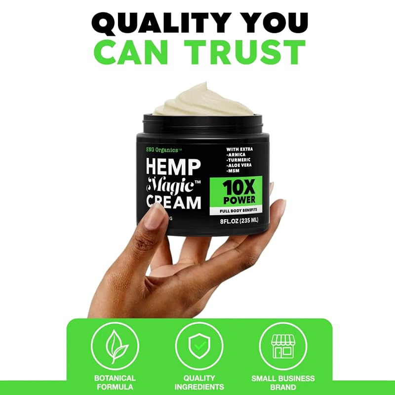 Magic Hemp Cream 8oz with Hemp Oil, Turmeric, Arnica & Menthol — Variation: Magic (8oz)