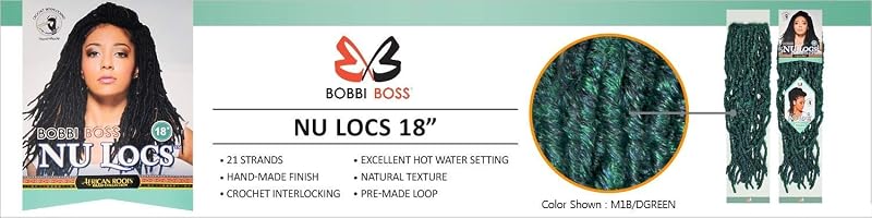 Nu Locs Crochet Braids 18" Synthetic Hair Locs 4-Pack by Bobbi Boss