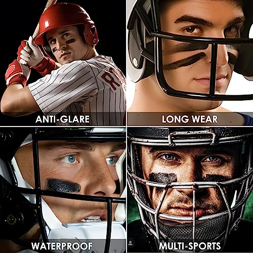 FOCALLURE Eye Black Stick for Sports,Waterproof Face Body Paint Sticks,Face Painting Kit for Baseball Softball Football Lacrosse,Eye Black for Halloween Cosplay SFX Costume Party,Witch Potion