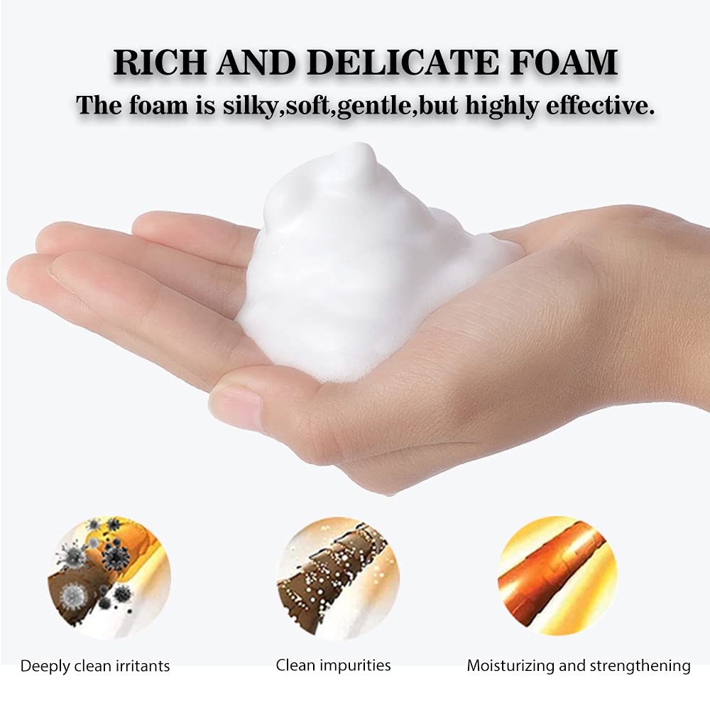 Eyelash Extension Shampoo 50 ml + Brush - Eyelid Foaming Cleanser - Sensitive Paraben & Sulfate Free - Eyelash Wash and Lash Bath for Extensions - Salon Use and Home Care