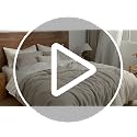California King Linen Comforter Set with Waffle Weave - Summer Breathable Bedding