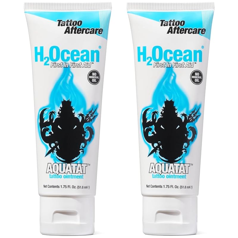 H2Ocean Aquatat Tattoo Healing Ointment 1.75 oz (Pack of 2) Fragrance-Free