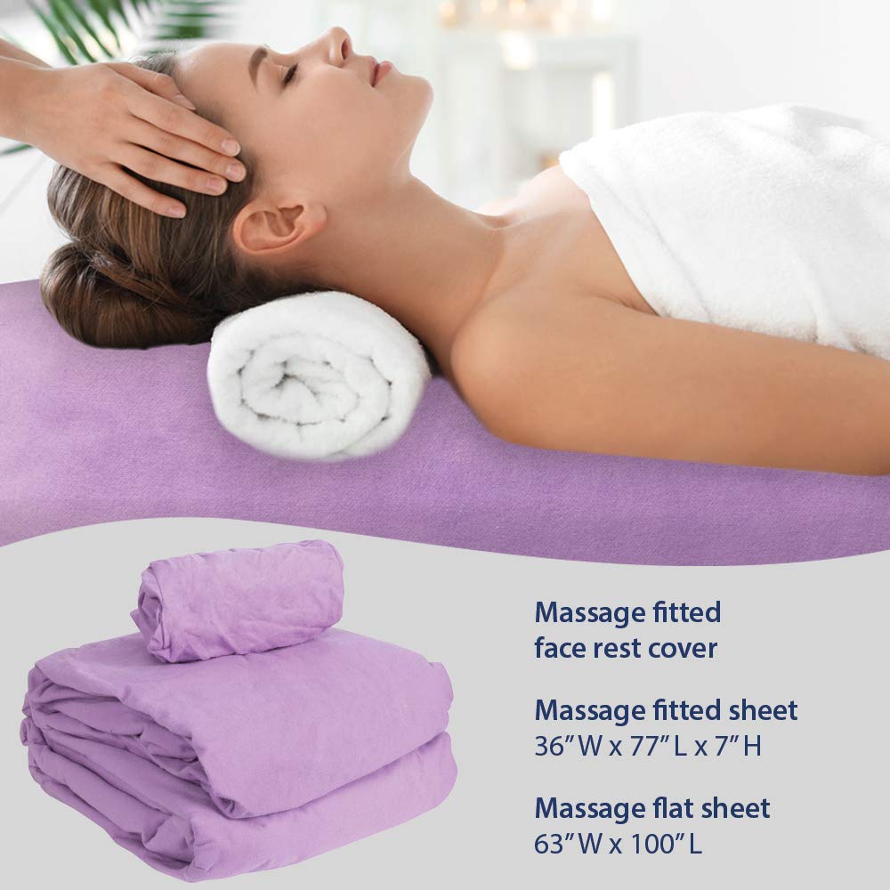 Premium Designer Flannel Massage Sheet Set - 3-Piece, Island Tranquility for Massage Tables