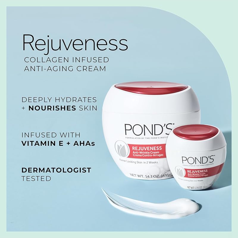 Pond's Rejuveness Anti-Aging Face Moisturizer Bundle with AHA & Collagen