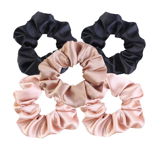 Satin Scrunchies for Women No Hair Damage, No Crease, Suitable for All Hair Types Elastics Bands Accessories Girls Assorted 5pcs