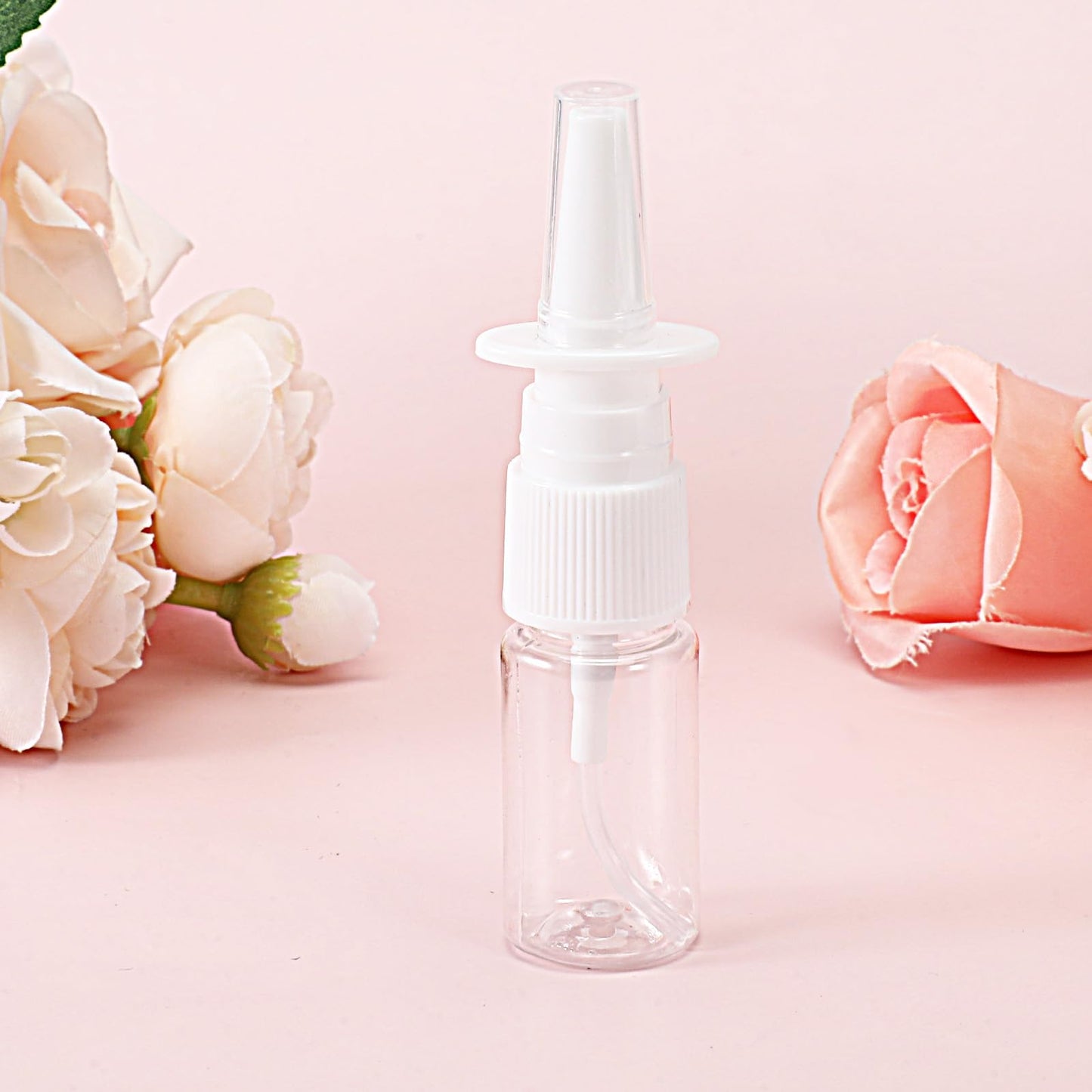 simarro 5 PCS Mini Nasal Spray Bottle, Portable Clear Empty Refillable Fine Mist Rhinitis Care Sprayer Cosmetic Perfume Makeup Water Storage Holder Container with Funnels - 10ml