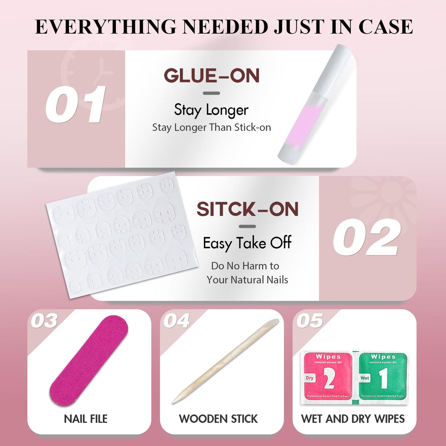 KQueenest Light Purple Press On Nails Medium Square - Summer Press On Nails Short Coffin, Sheer Pastel Lavender Fake Nails with Glue, Glossy Opaque, Reusable Soft Gel Glue on Nails for Women, 28 Pcs