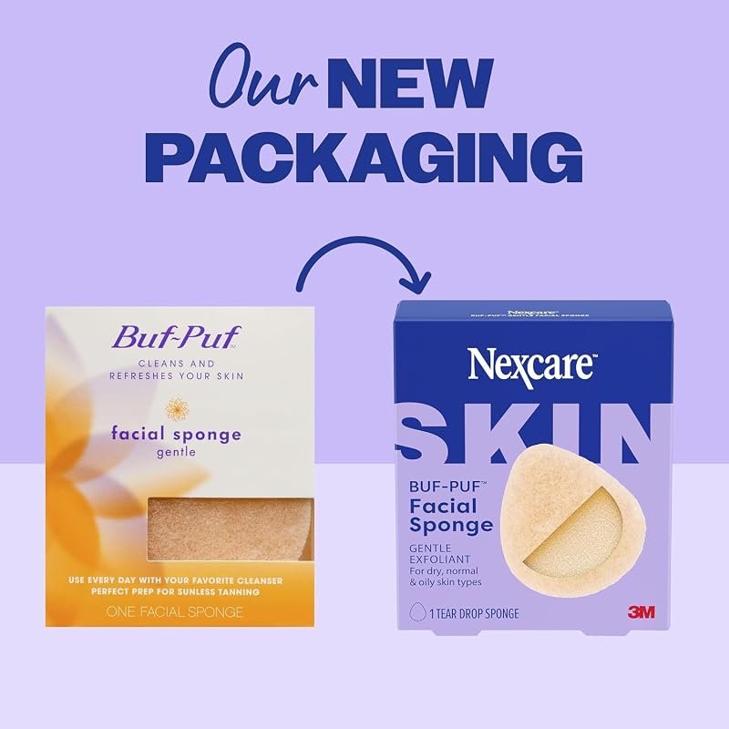 Buf-Puf Gentle Facial Sponge Pack of 6 - Reusable All-P Purpose Sponges