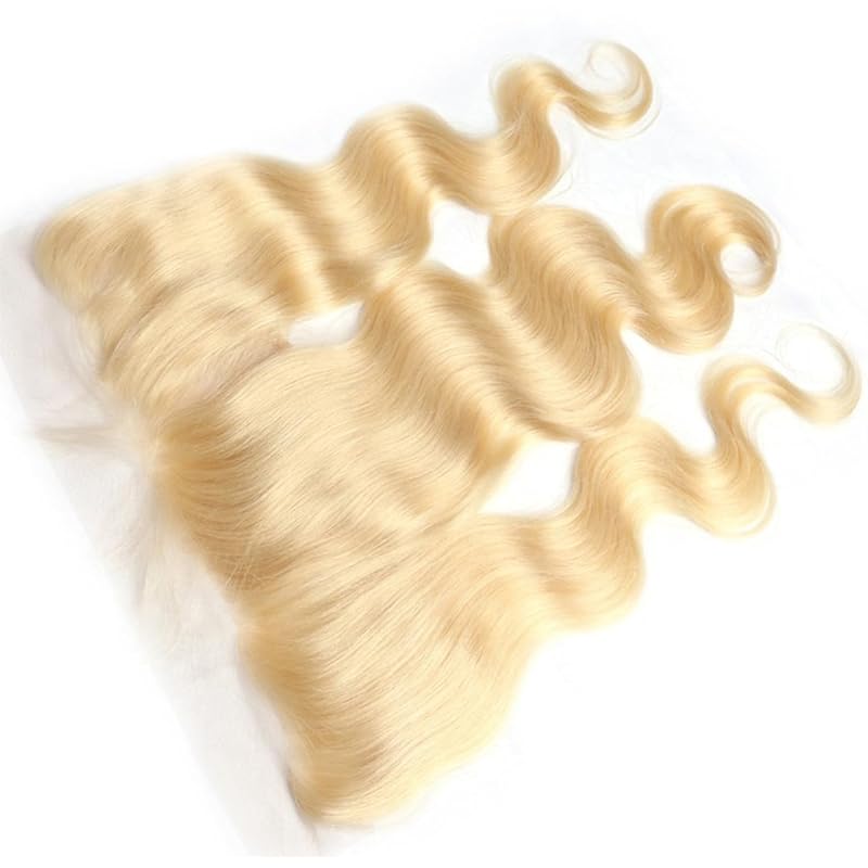 613 Blonde 13x4 Lace Frontal Body Wave Human Hair 12in - Pre Plucked Natural Hairline 150% Density