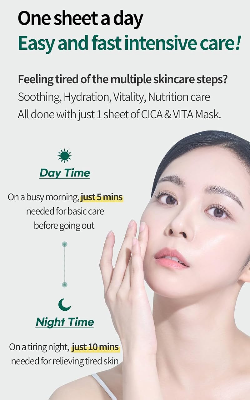 Daily Pure Mask 30 Sheets – Vegan Cica X Vita Hydrating Skin Care