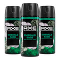 AXE Emerald Sage Body Spray Set - Long-Lasting Fresh Fragrance, 3 x 2.9 oz