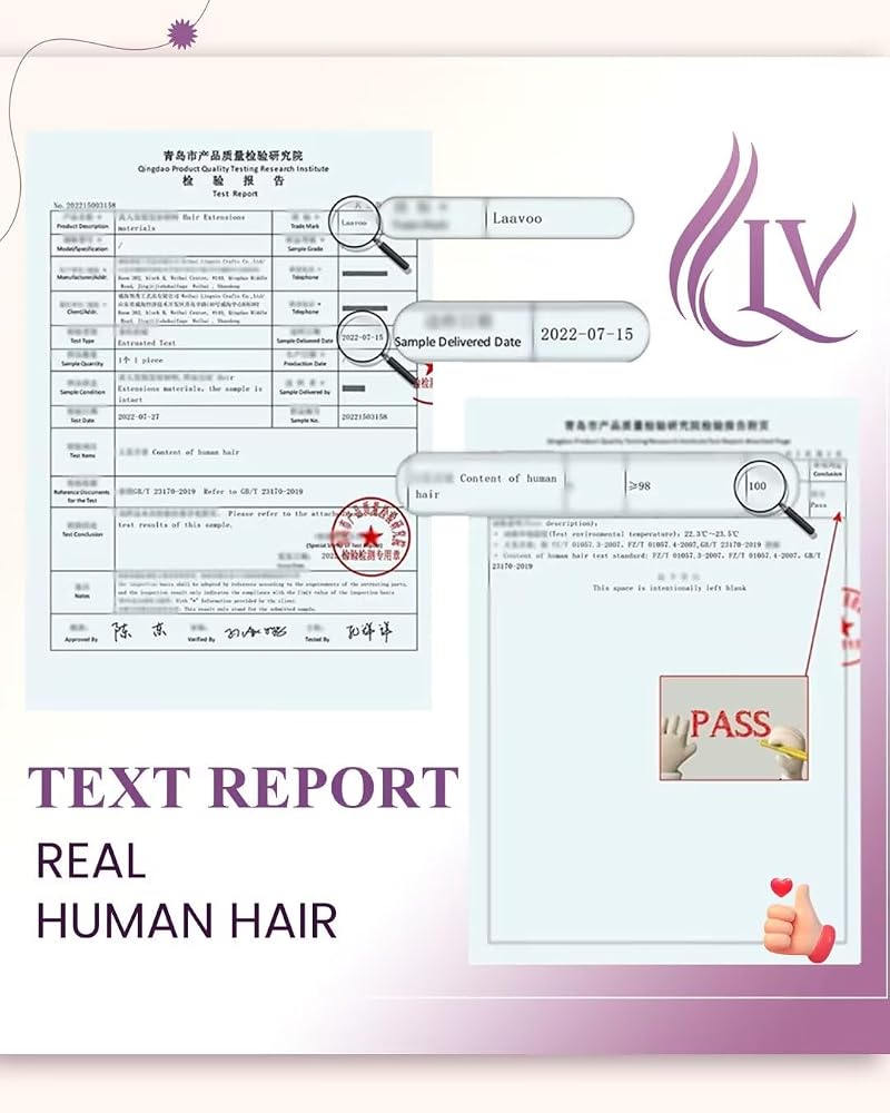 LaaVoo Beaded Weft Hair Extensions - Real Human Hair, 22in, 50g, Light Ash Blonde 613