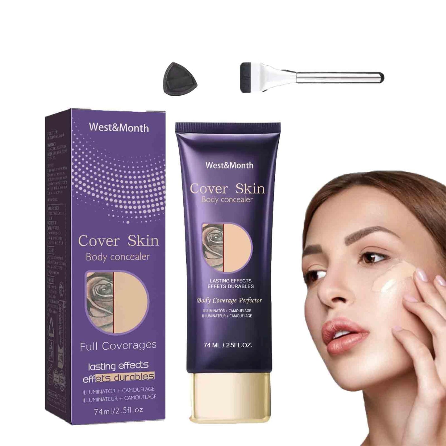 All Over Complexion Perfector, Body Coverage Perfector, Waterproof Long-Lasting Body Foundation Cream - Full Coverage Cover Up Makeup, Transfer-Resistant All Over Complexion Perfector (1pcs, 1)