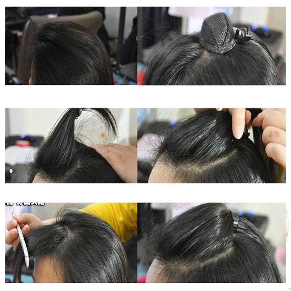 Black Puff Hair Head Cushion Hair Volume Clips Fluffy Hair Pad Sponge Clip Bun Comb Bump It Up Volume Hair Base Set for Women and Girls DIY Hairstyling Tools, Bun and Crown Shapers