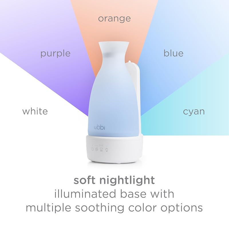 Ubbi Ultrasonic Humidifier — Top-Fill Design, Quiet Sleep