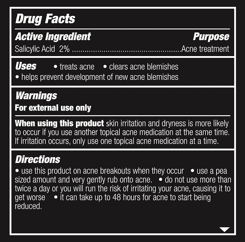 Men's Acne Spot Treatment with Salicylic Acid & Witch Hazel - Calms Skin, 0.5 Oz