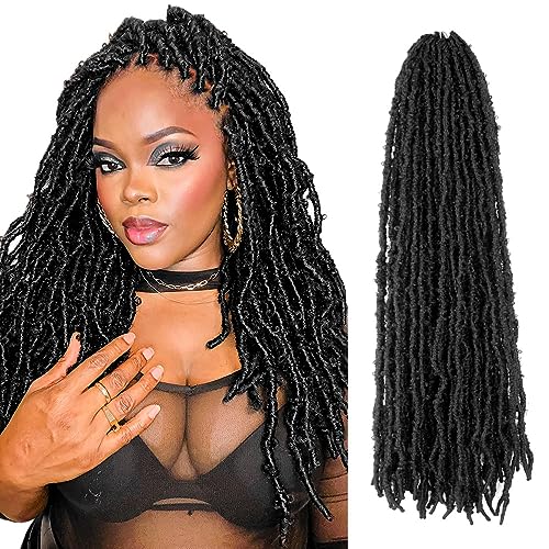Long Butterfly Locs Crochet Hair 18 Inch - 8 Pack Jet Black