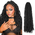 Long Butterfly Locs Crochet Hair 18 Inch - 8 Pack Jet Black
