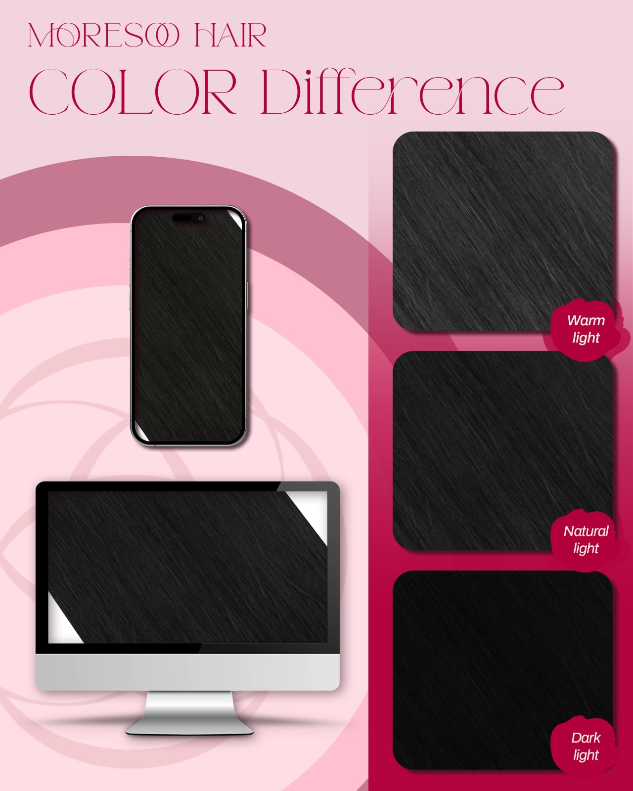 Moresoo Micro Loop Hair Extensions Real Human Hair Jet Black Micro Beads Extensions Human Hair 16 inch Micro Link Hair Extensions Human Hair Black 50G/50S