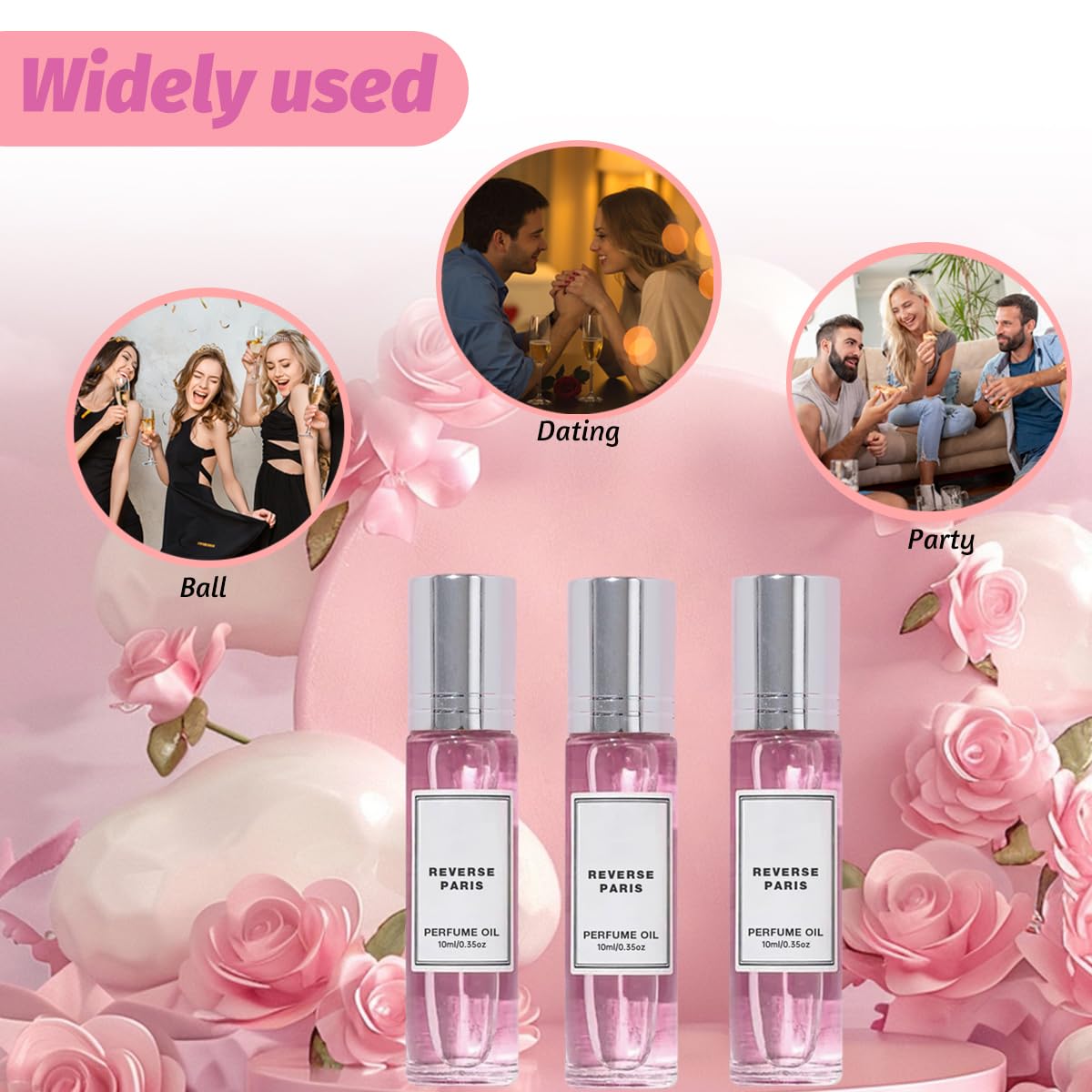 LIUKLEU Pheromone Perfume Collection,Roll On Pheromone Perfume,Pheromones Perfumes for Women,Long-Lasting Portable,Enhanced Scents (3PACK-C)