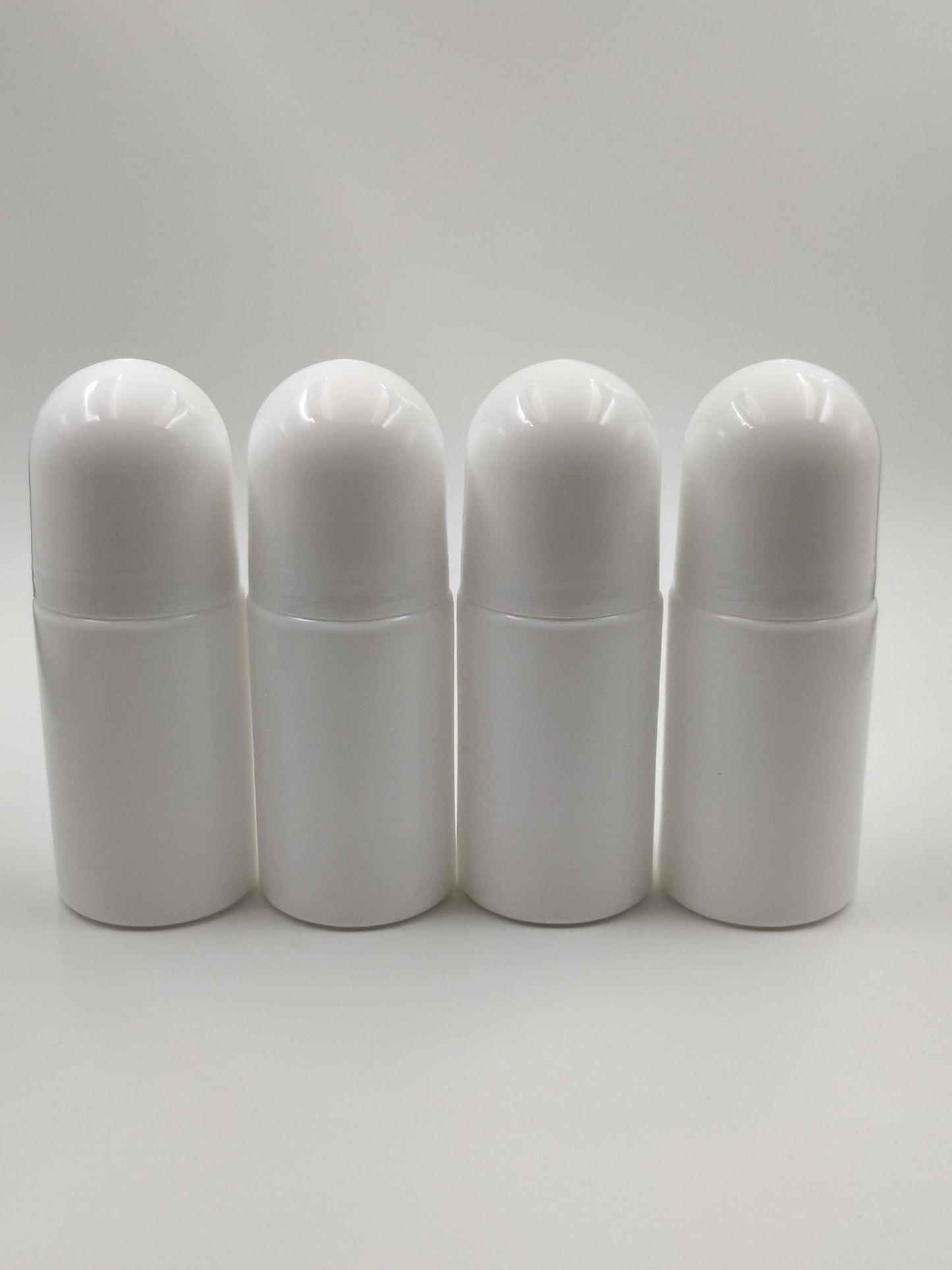 ZQDZYIE 4Packs 30mL/50mL Empty Roll-on Bottle Plastic with Removable Cap for Easy Refills for Homemade Deodorants Essential Oil Blends (50mL)