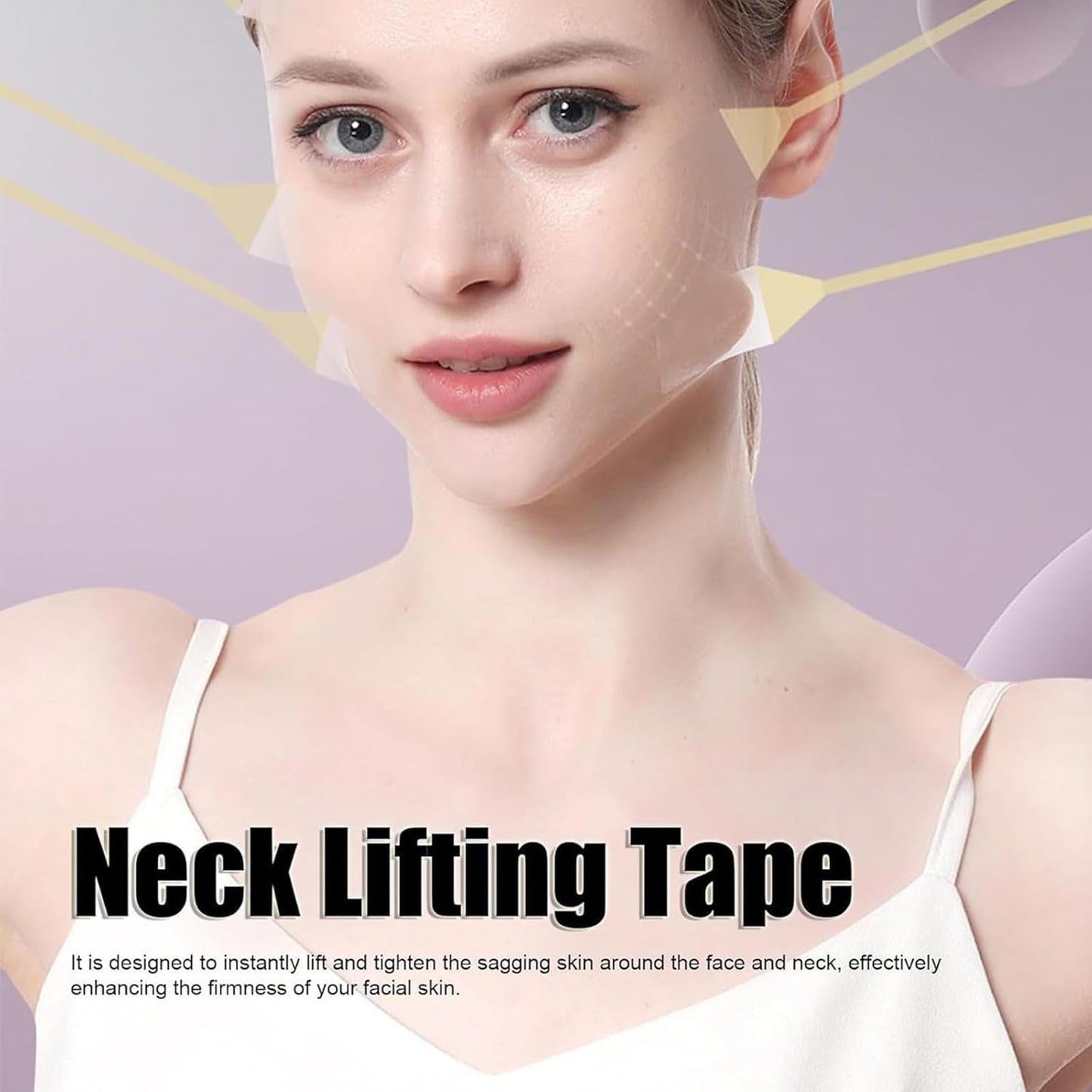 Celestica Instant Neck Tape Kit, Celesticaco Neck Tape Invisible,Lifting & Firming Invisible Tapes,For Necks Face Jaw Lift It Instantly (2 set)