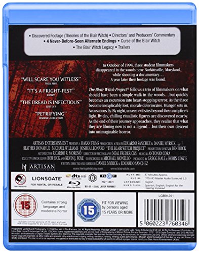 Blair Witch Project Cult Horror Movie Blu-ray Disc