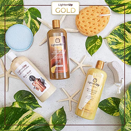 Omic LightenUp Anti-Aging Body Wash 33.8 Fl Oz - Brighten & Soften Skin with Argan Oil & Shea Butter - Pack of 1