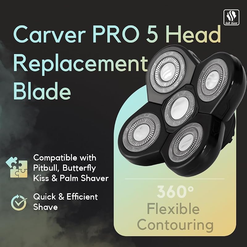 Carver 5 Head Replacement Blade for Skull Shaver – Thick Hair, Close Shave
