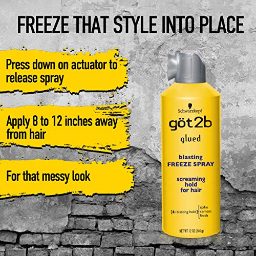 Got2B Glued & Spiking Hair Styling Set - Extreme Hold Hairspray & Gel
