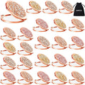Cindeer 24 Pcs Rhinestone Compact Mirrors with 2x/1x Magnification – Multi Colors, 70mm