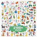 EMOME 2100+ Styles Tattoos for Kids, 168 Sheets Temporary Tattoos for Kids Party Favors Birthday Decorations, Mermaid Truck Dinosaur Tattoos Stickers for Girls Boys, Halloween Goodie Bag Stuffers