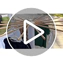 Foldable Tripod Clothes Drying Rack with 16 Beechwood Arms - Wooden Poles