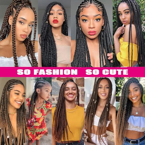 Dark Brown Pre-Stretched Braiding Hair 18 Inch 8 Packs - Seamless Natural Look